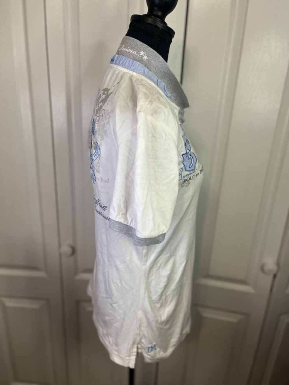 La Martina Polo Ladies Buenos Aires Embroidered Sz 6 Popup Collar Short Sleeve - Picture 7 of 11